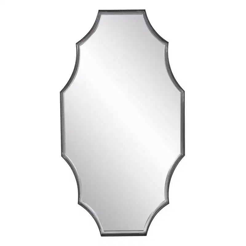 Howard Elliott 23.5"x23.5" Universal Flow Mirror with Stone Veneer: Modern Round Marble Frame No Assembly Required
