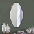 Miroir Flow universel avec placage en pierre : Cadre rond moderne en marbre