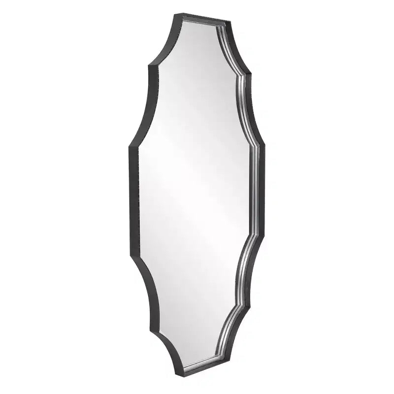 Miroir Flow universel avec placage en pierre : Cadre rond moderne en marbre