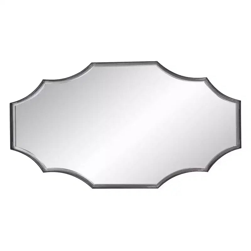 Miroir Flow universel avec placage en pierre : Cadre rond moderne en marbre