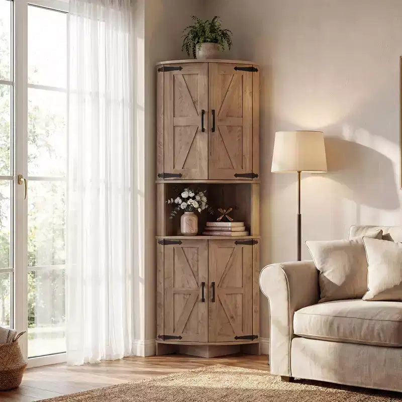 Armoire de coin de ferme Garde-manger d'angle