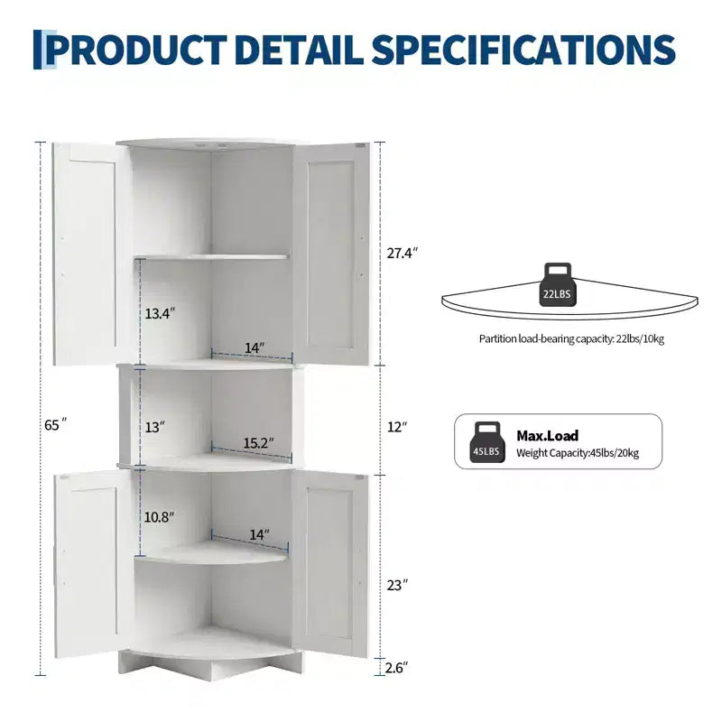Armoire de coin de ferme Garde-manger d'angle