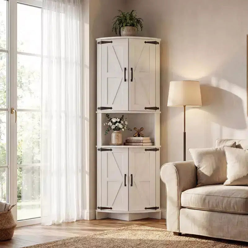 Armoire de coin de ferme Garde-manger d'angle