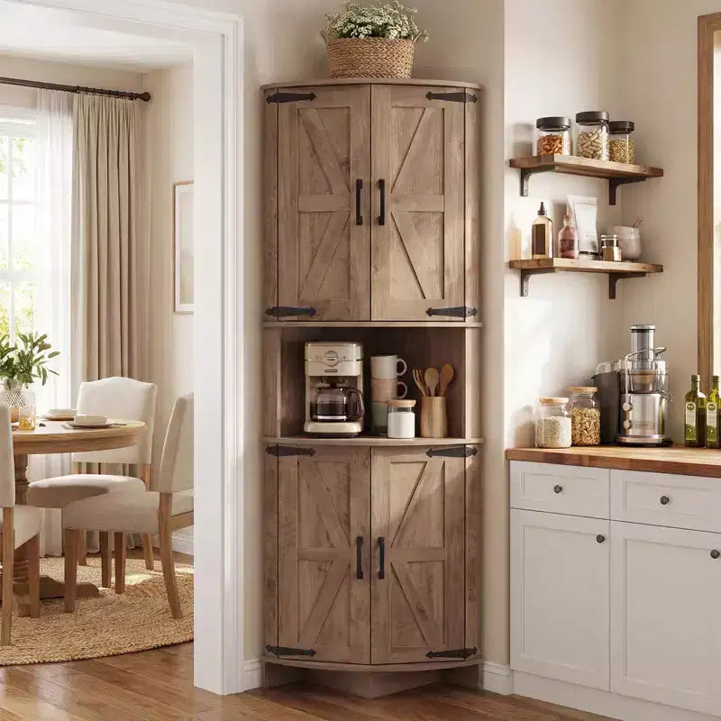Armoire de coin de ferme Garde-manger d'angle