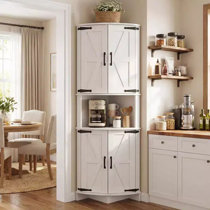 Armoire de coin de ferme Garde-manger d'angle