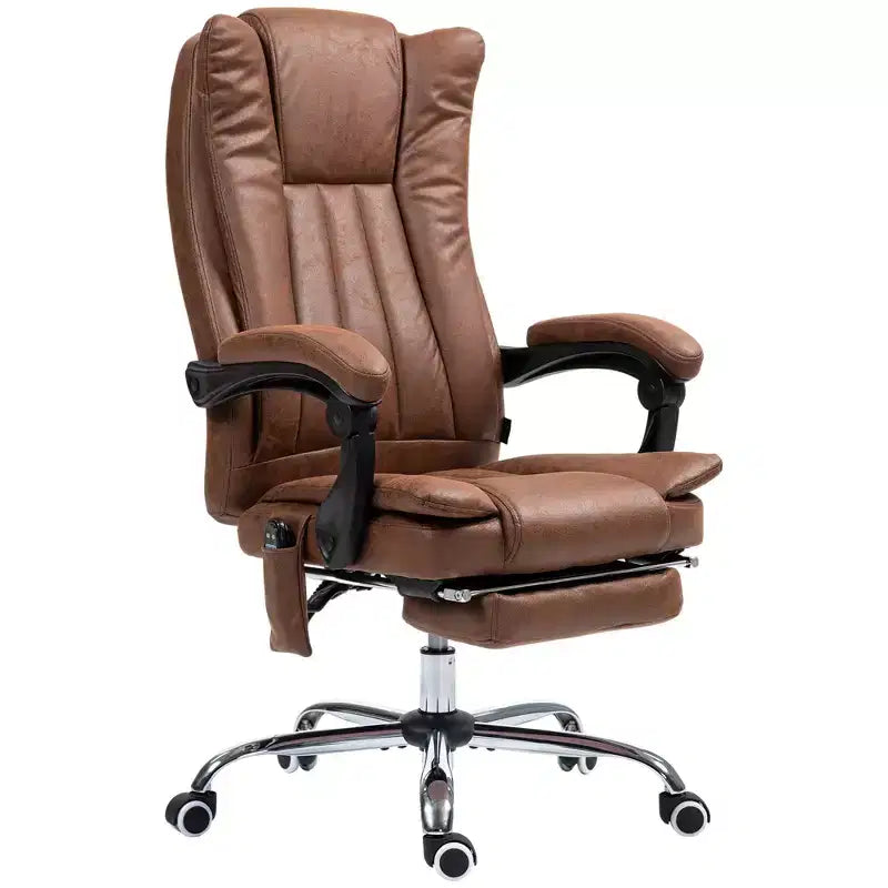 Chaise de bureau de massage avec 6 points de massage et fonction chauffante Fauteuil de bureau inclinable