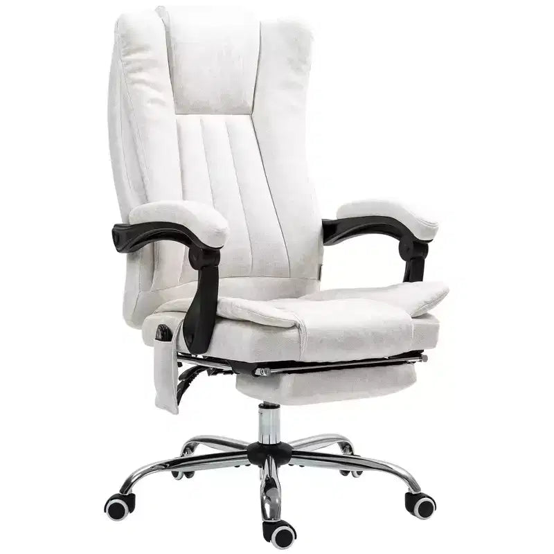 Chaise de bureau de massage avec 6 points de massage et fonction chauffante Fauteuil de bureau inclinable