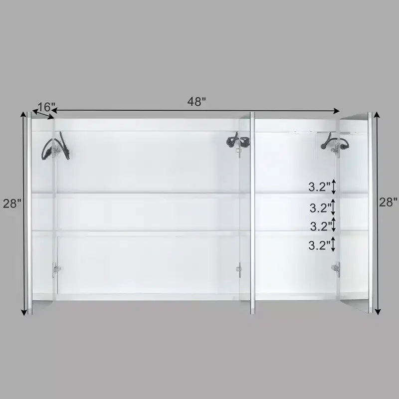 Armoire à pharmacie encadrée avec miroir réglable