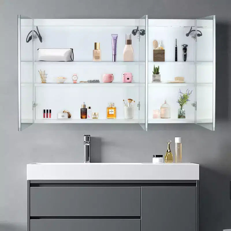Armoire à pharmacie encadrée avec miroir réglable