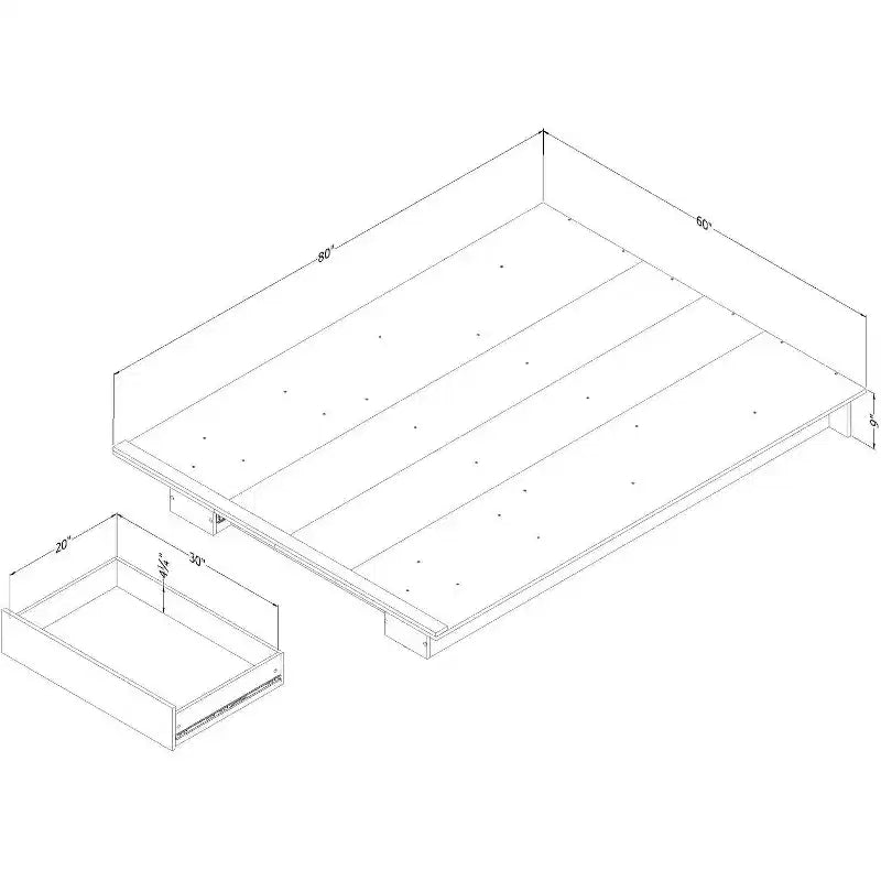 Lits de rangement avec cadre de lit en panneaux de particules