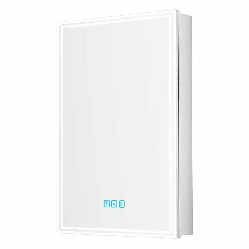 Armoire à pharmacie en aluminium lumineux avec miroir dimmable
