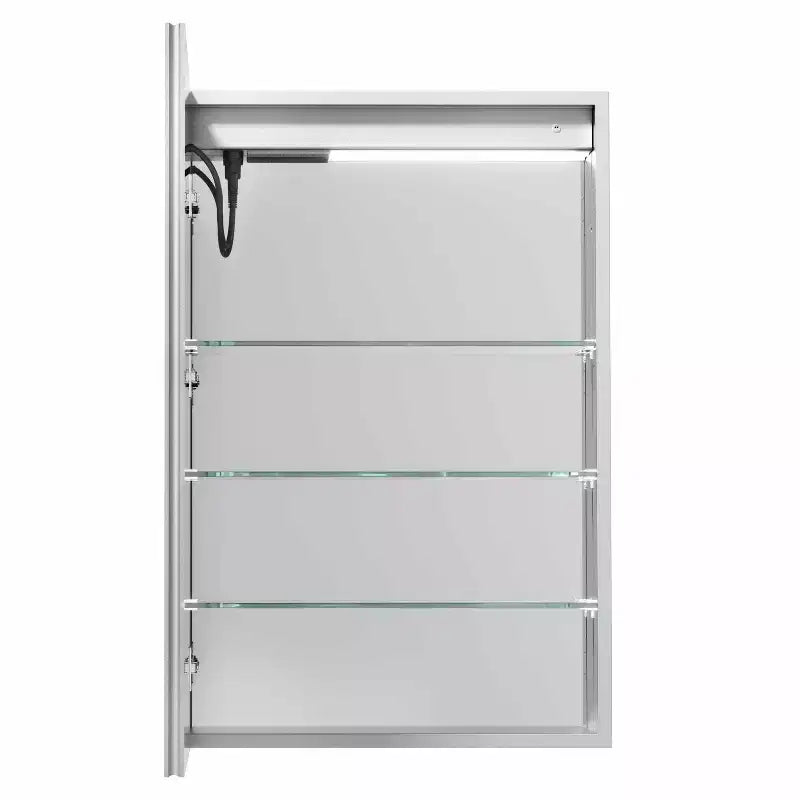 Armoire à pharmacie en aluminium lumineux avec miroir dimmable