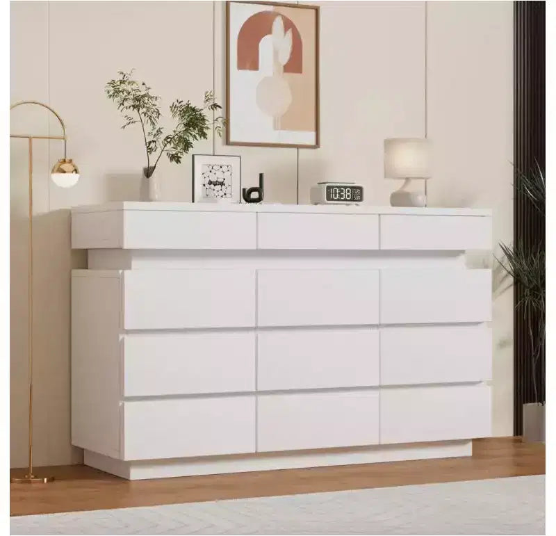Commode en bois à 12 tiroirs, commode moderne