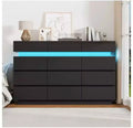 59 Wooden Dresser with 12 Drawers Modern Chest of Drawers for Bedroom Living Room Hallway and Entryway