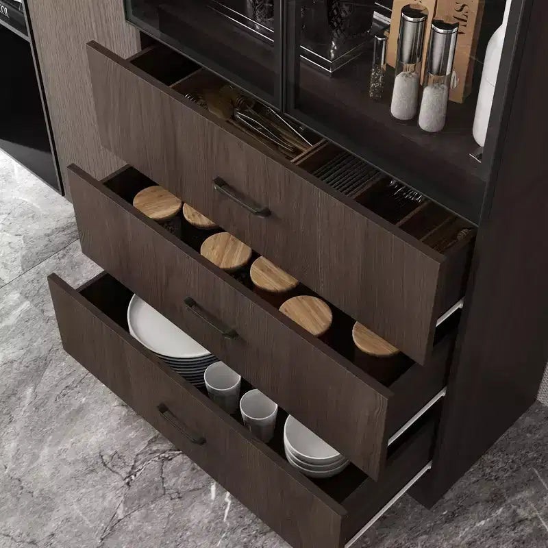 Meuble de rangement de cuisine avec étagère réglable