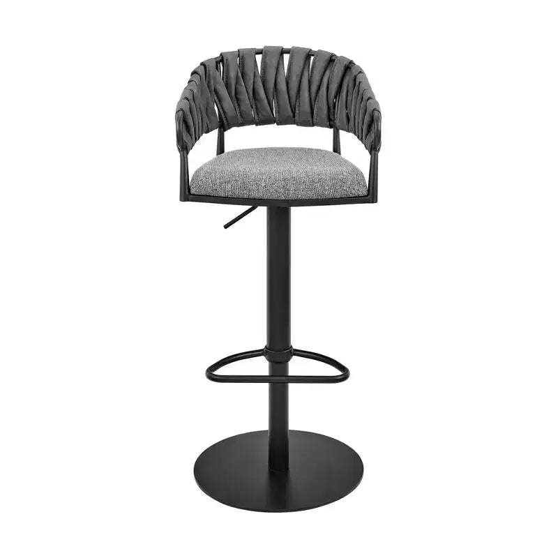 Tabouret de bar moderne en similicuir rembourré, réglable et pivotant