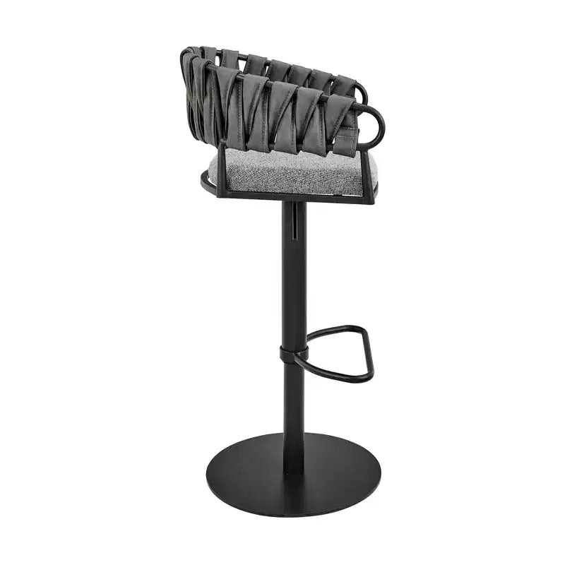 Tabouret de bar moderne en similicuir rembourré, réglable et pivotant
