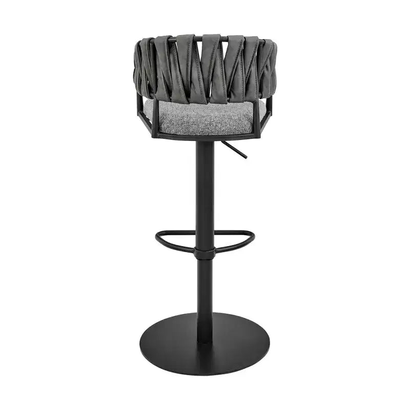 Tabouret de bar moderne en similicuir rembourré, réglable et pivotant