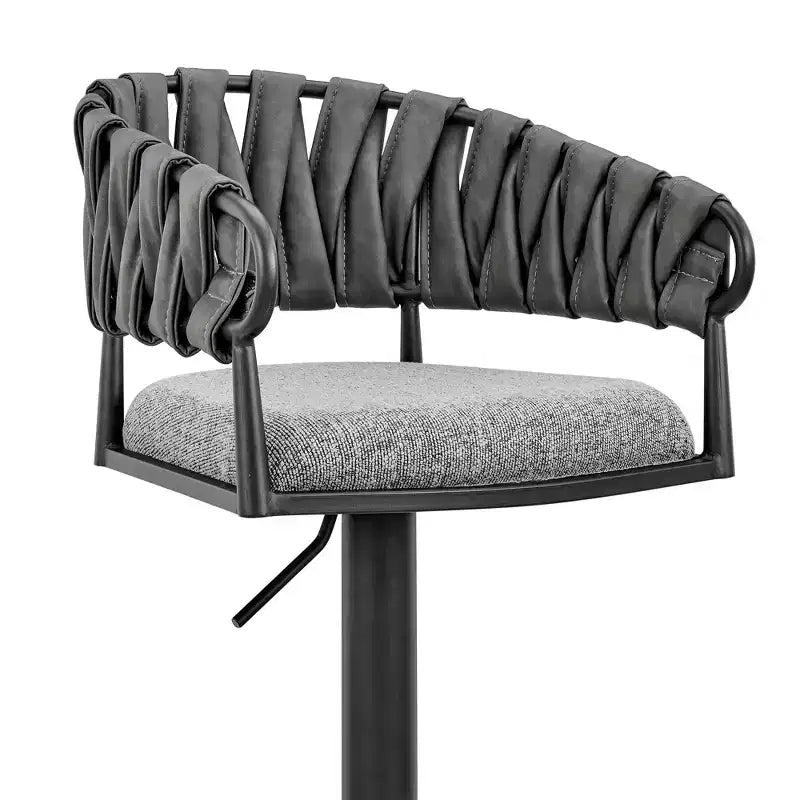 Tabouret de bar moderne en similicuir rembourré, réglable et pivotant