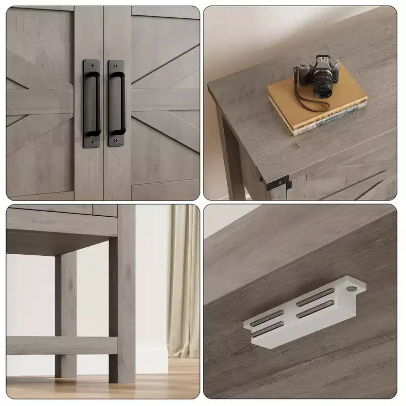 Meuble console de ferme, buffet, meuble de bar à café en bois