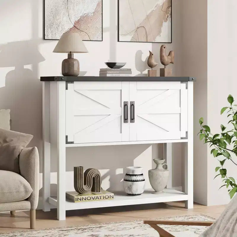 Meuble console de ferme, buffet, meuble de bar à café en bois