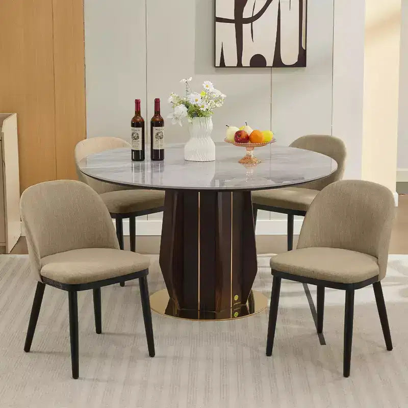 Chaises de salle à manger modernes en tissu, lot de 2, avec pieds en bois rembourrés, chaises d'appoint