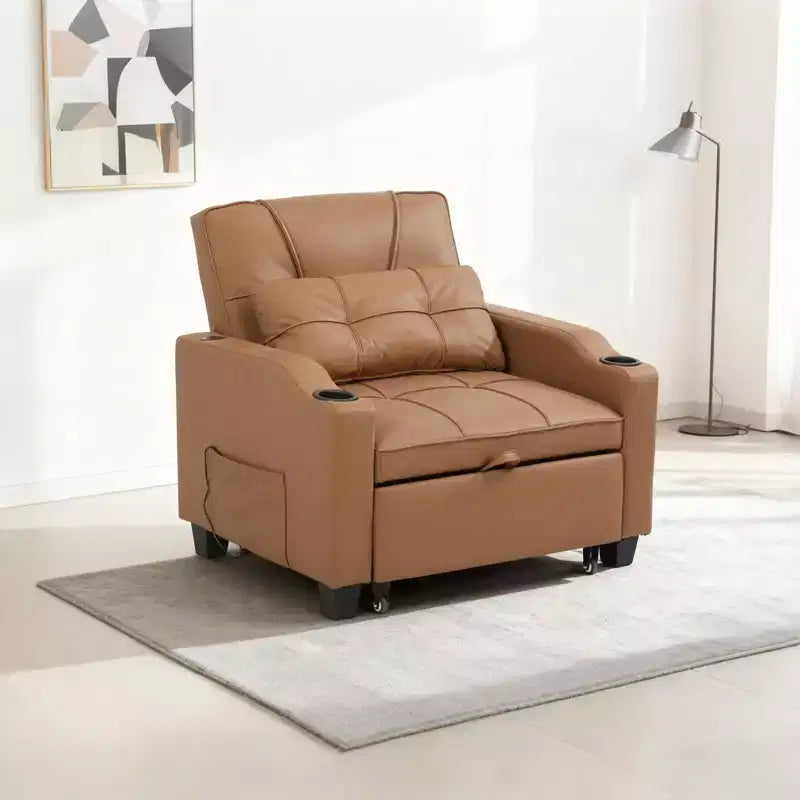 Fauteuil Convertible Lit 3-en-1 Moderne avec Port USB