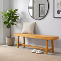 Banc en bois massif rustique de style ferme, étroit