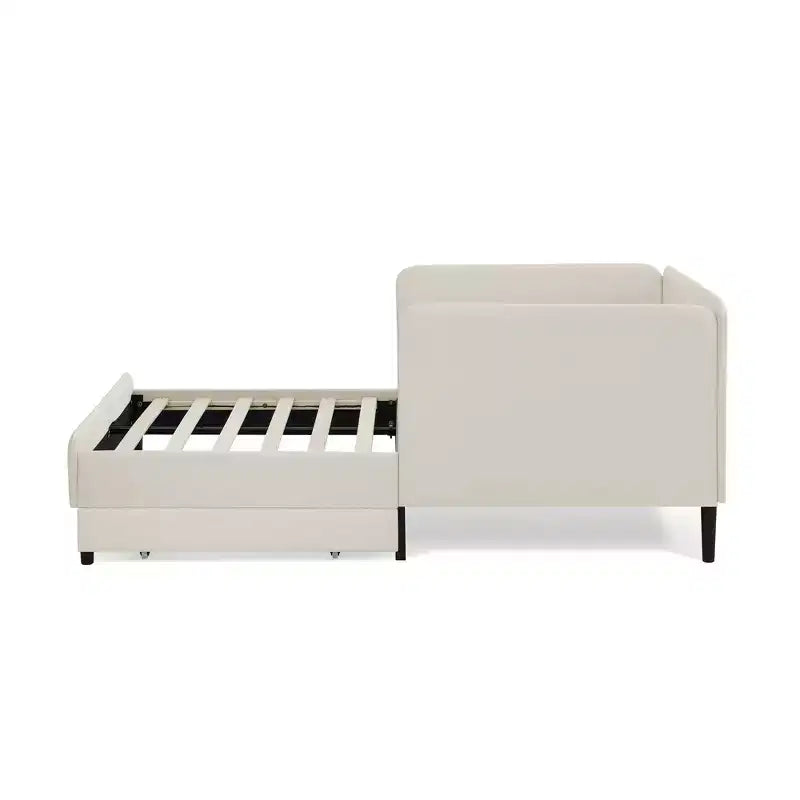Lit de repos en velours avec cadre de lit plate-forme et 2 tiroirs, canapé-lit réglable