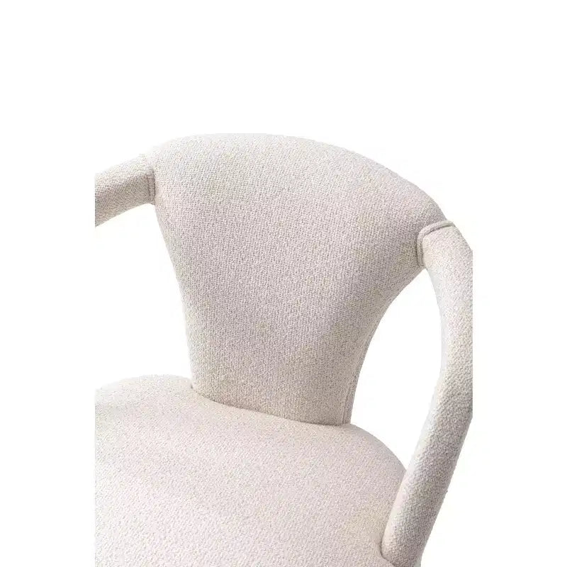 Ensemble confort de 2 chaises de salle à manger modernes en tweed rembourrées avec accoudoirs