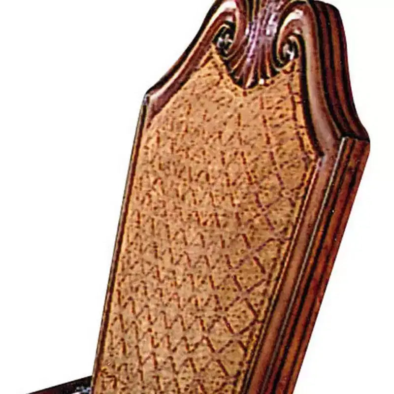Chaises de salle à manger motif diamant finition cerisier