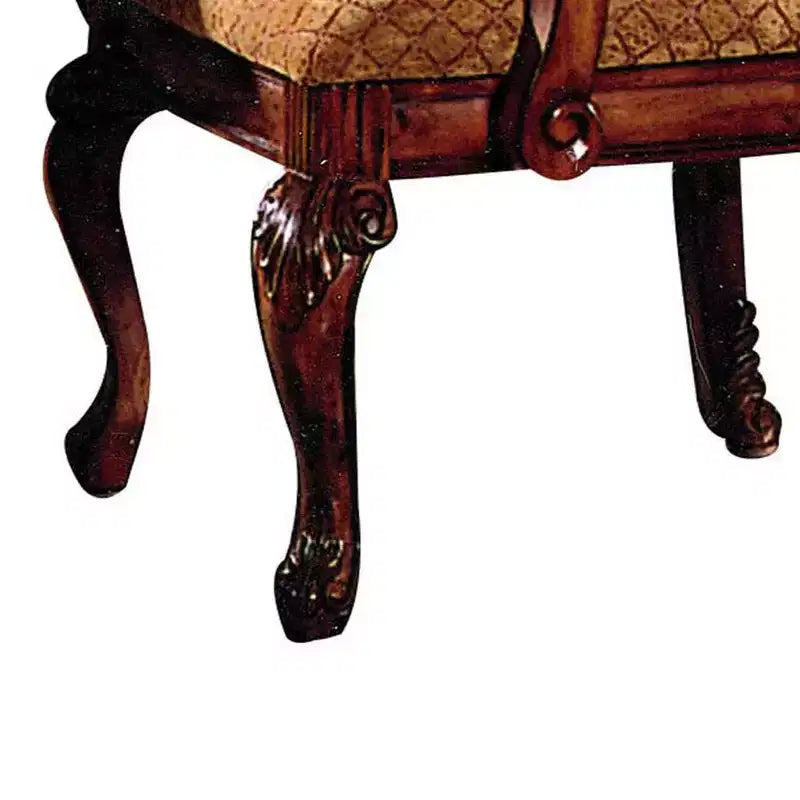 Chaises de salle à manger motif diamant finition cerisier