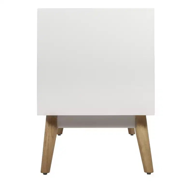 Meuble TV Blanc Français Rangement Géométrique