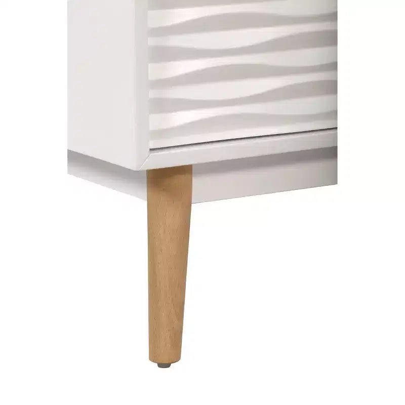 Meuble TV Blanc Français Rangement Géométrique