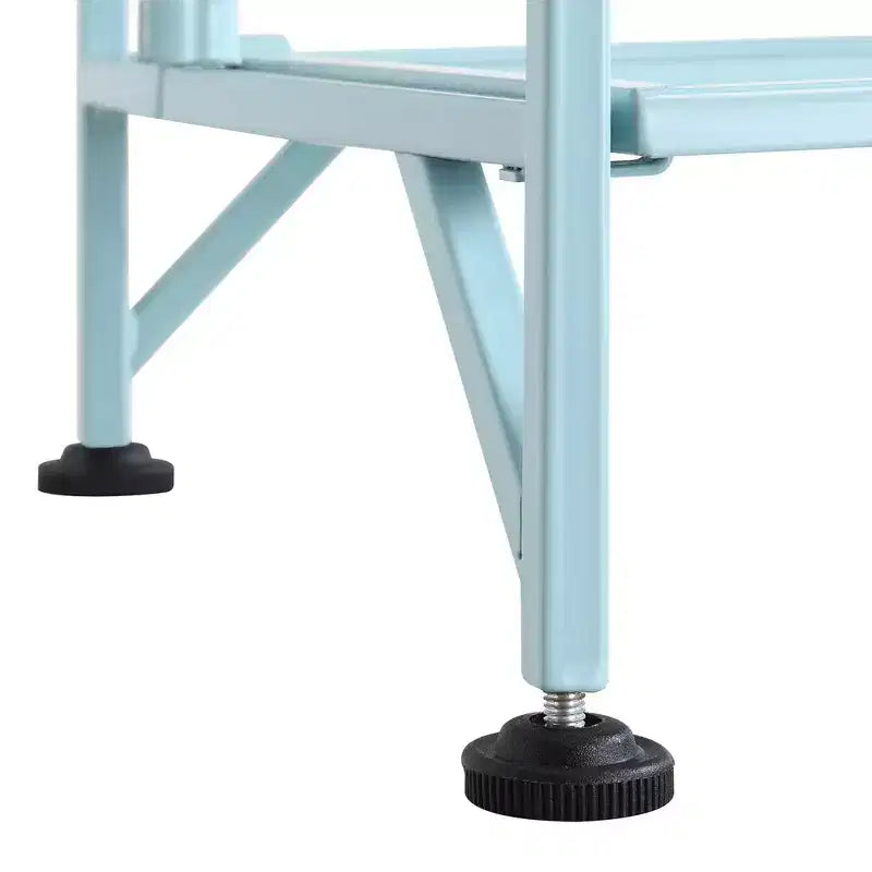 Étagère pliable en métal à 5 niveaux bleu mousse de mer