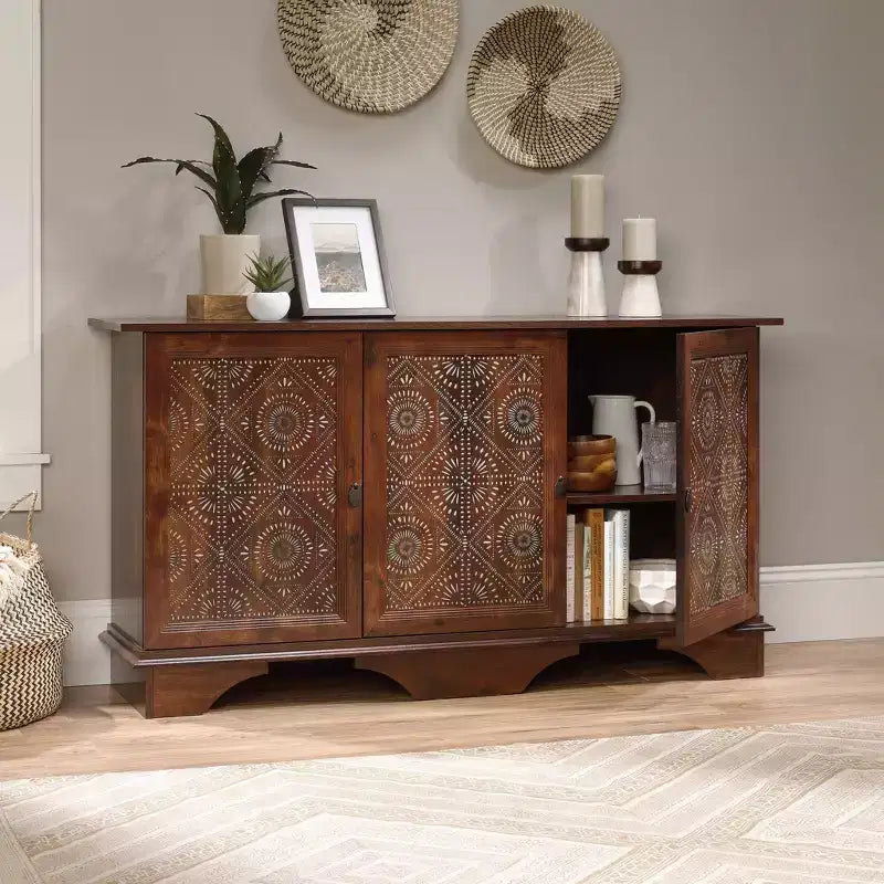 Meuble de rangement décoratif Étagères cerisier Latéral Style bohème