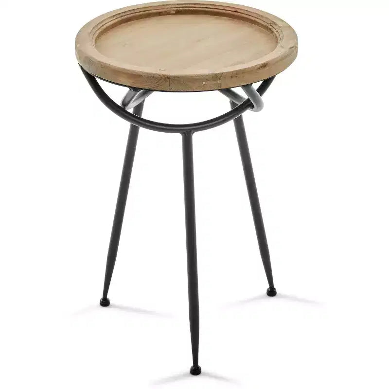 Table d'appoint ronde moderne naturelle