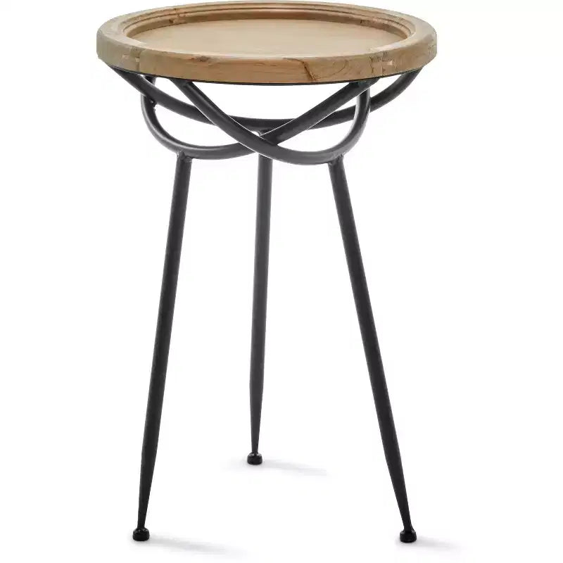 Table d'appoint ronde moderne naturelle