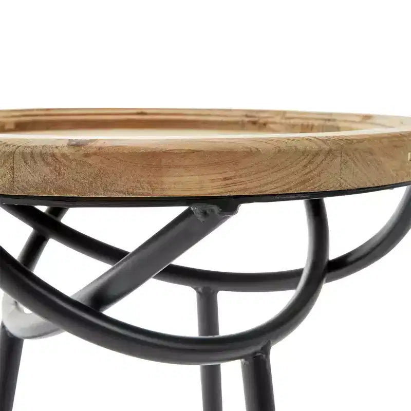 Table d'appoint ronde moderne naturelle