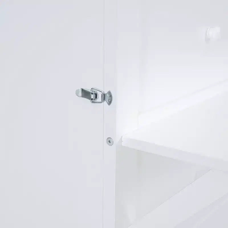 Lit avec Port USB et Étagères Amovibles de Chaque Côté Blanc/Gris