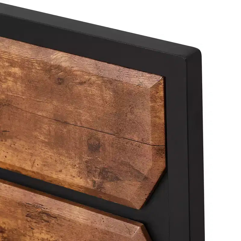 Cadre de lit avec tête de lit en bois, lit plateforme robuste