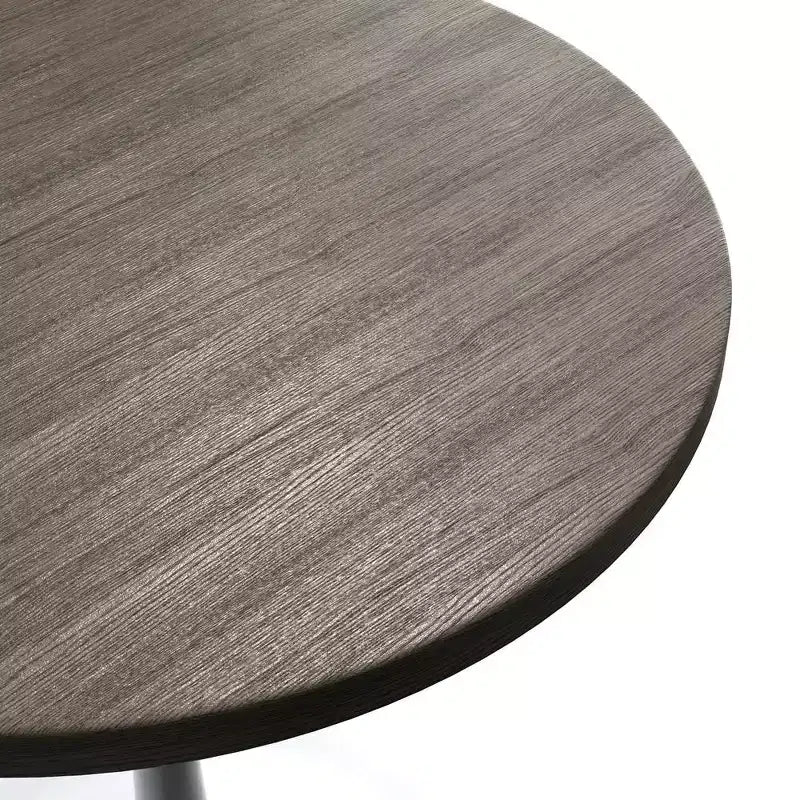 Table à manger ronde avec plateau en bois MDF et pied central moderne blanc
