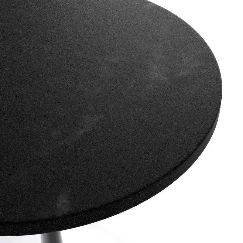 Table à manger ronde avec plateau en bois MDF et pied central moderne blanc