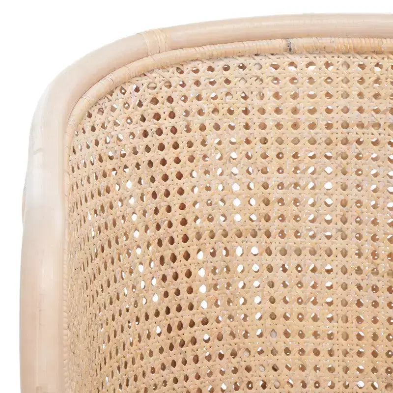 Fauteuil avec coussin Naturel/Blanc délavé