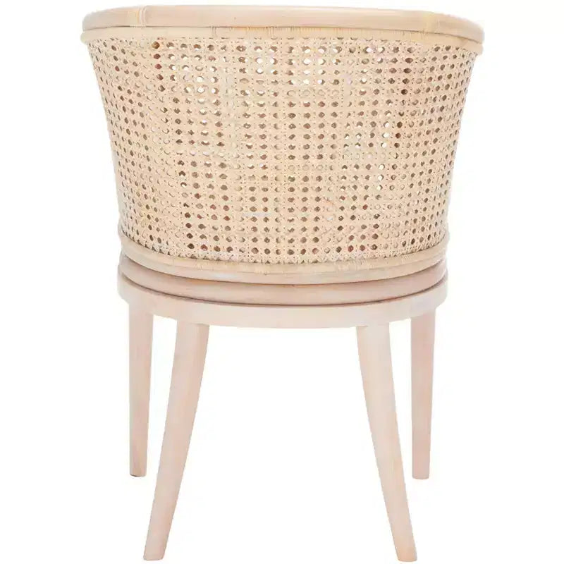 Fauteuil avec coussin Naturel/Blanc délavé