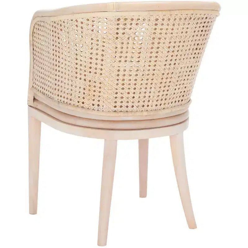 Fauteuil avec coussin Naturel/Blanc délavé