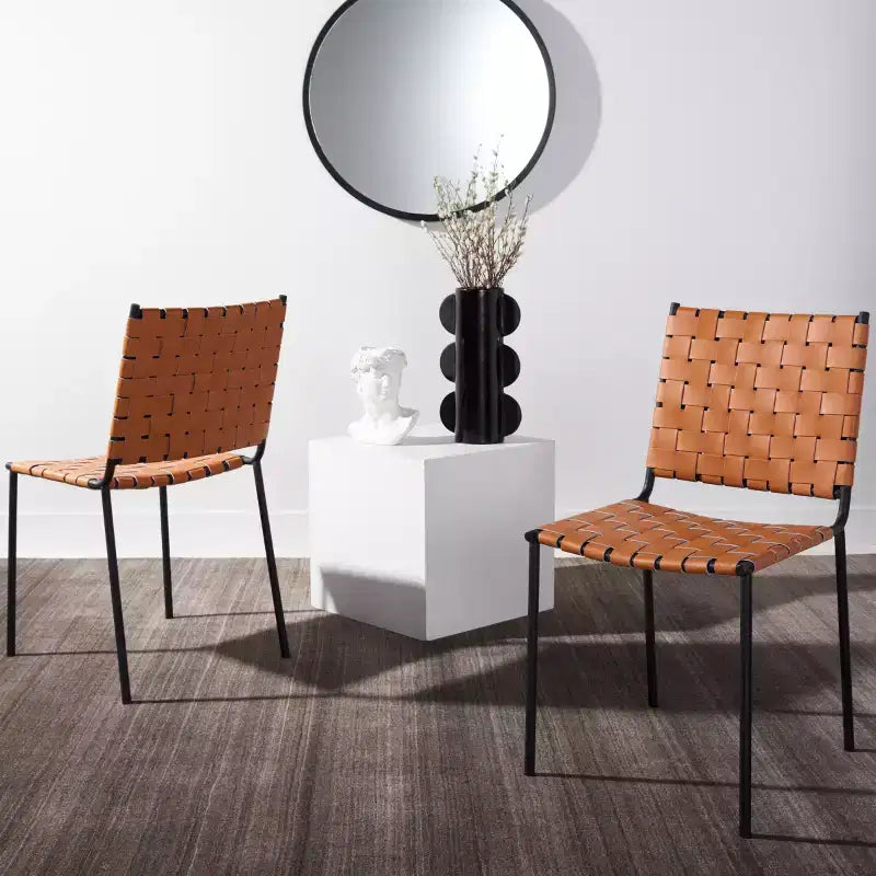 Chaise de salle à manger tissée (lot de 2)