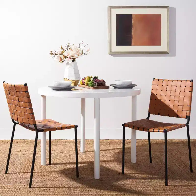 Chaise de salle à manger tissée (lot de 2)