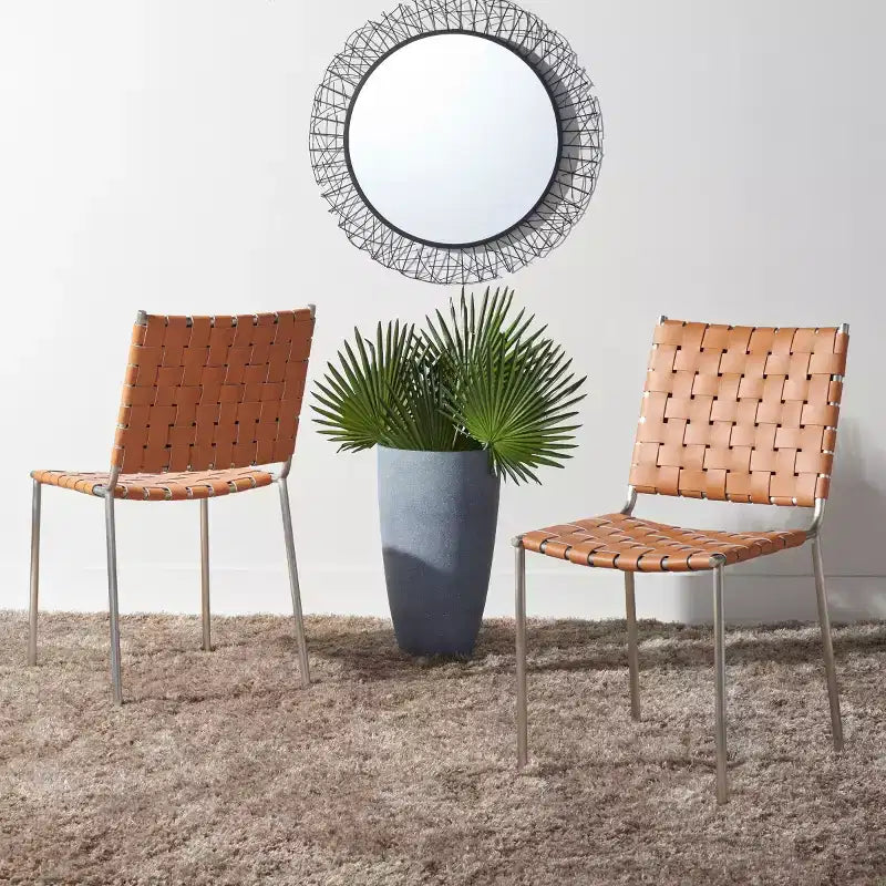 Chaise de salle à manger tissée (lot de 2)