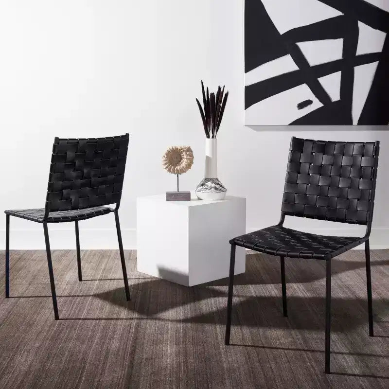 Chaise de salle à manger tissée (lot de 2)